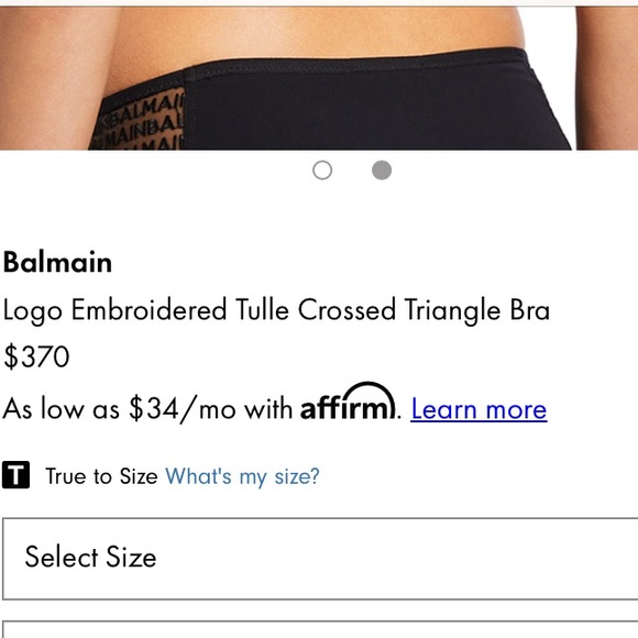 BALMAIN**Gorgeous Triangle Bra**F 36; US 4 $370 - Picture 3 of 4